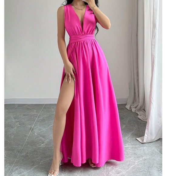 Colorful Multi-Wear Open Back High Waisted Maxi Dress - Picture 5 of 12